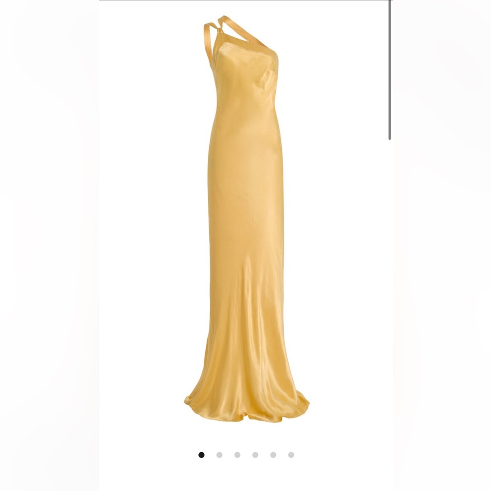 NWT S Arcina Ori Monique Open-Back Satin Gown
